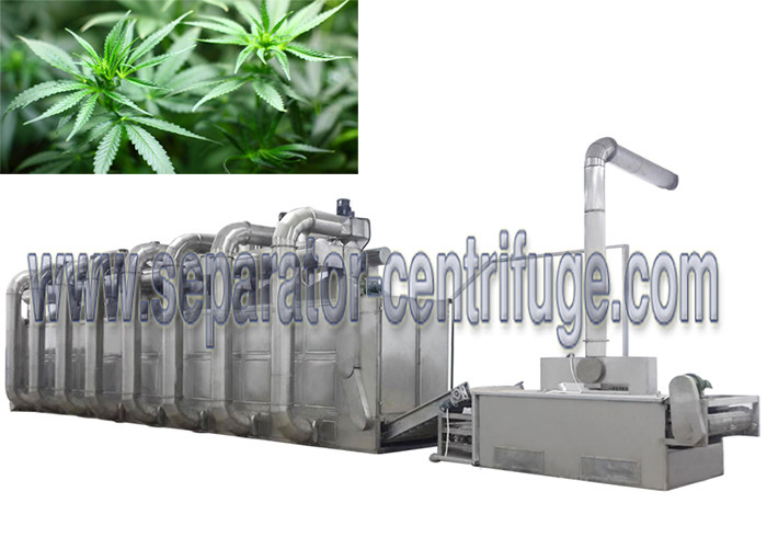 Máquina industrial del secador del transportador de correa del acero 304 para la planta herbácea del cáñamo de CBD