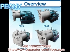 Acero inoxidable de dos etapas de la capacidad 25Tons/H de la centrifugadora del separador del empujador